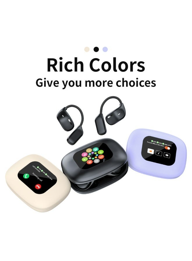 أبلينم سماعات أذن مزودة بتقنية الذكاء الاصطناعي للترجمة الفورية، سماعات أذن مفتوحة، شاشة لمس LCD، مترجم فوري لـ 134 لغة ولهجة، بلوتوث 5.3، سماعات أذن للترجمة الفورية للاجتماعات والسفر - Image 2